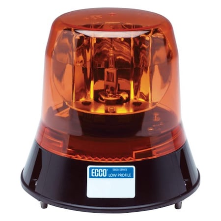 Ecco Low Profile Rotating Beacon Light, Amber ECC5813A